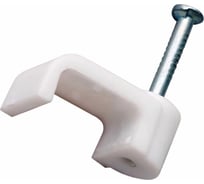 Плоский крепеж кабеля REXANT 5x2 мм, белый 50 шт 07-4205