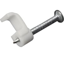 Плоский крепеж кабеля REXANT 5x2 мм, белый 50 шт 07-4205