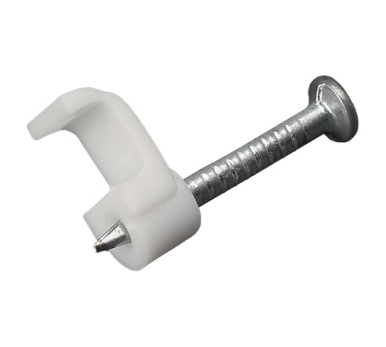 Плоский крепеж кабеля REXANT 5x2 мм, белый 50 шт 07-4205