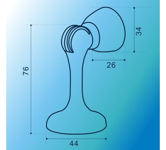 Дверной магнитный упор МСМ SM5 MBR коричневый 00000002544