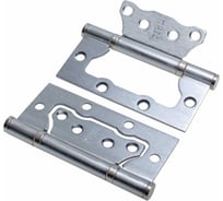 Петля стальная Ренц 100x75x2.5, 2 подшипника, б/колп., супер сатин хром (без врезки) IN100-2BB FH SSC безВР (2шт)