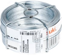 Стальная проволока Suki 1.3мм белый цинк 50м 298620