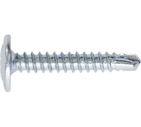 Саморез по металлу с пресс-шайбой Саморезик 4,2х75 полусфера, оцинк., сверло 200 шт DGVs-4,2/75-200