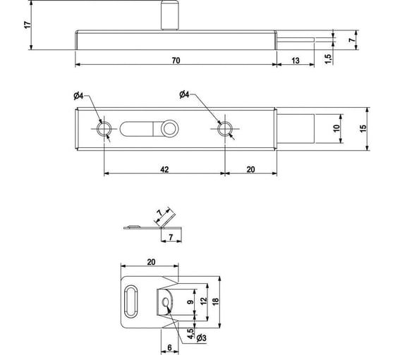 Шпингалет AKS 38532