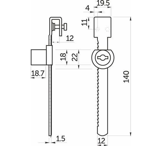 Замок мебельный внутренний AKS 328 21190
