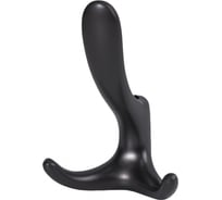 Крючок мебельный AKS трехрожковый, металлический, ROMA, черный матовый, 104208