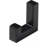 Крючок мебельный AKS однорожковый, металлический, BENZ, черный матовый. 80664