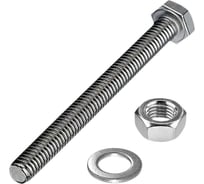 Болт 23 Болта 10x160 мм с гайкой и шайбой ОЦ DIN933 к.п.8.8 (10 шт.) 11484