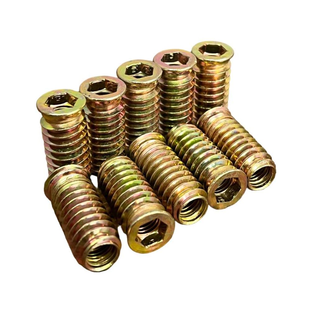 Втулка резьбовая 23 БОЛТА М8x12,5x30 с потайным фланцем ЖЦ, 10 шт ...