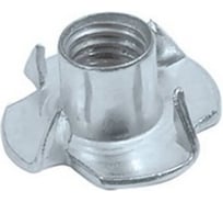 Гайка МЕТАЛЛСЕРВИС М10x13 DIN 1624 мебельная врезная, оцинкованный, 4 шт. МС 1270996