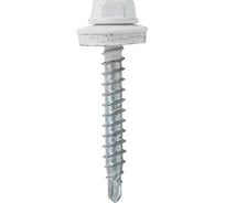 Кровельные саморезы OMAX 4,8х65, сверло, насыщенно-белые RAL 9003 100 шт 1320480652