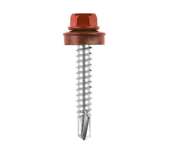 Кровельные саморезы OMAX 4,8х70, сверло, оксидно-красные RAL 3009 1000 шт 1360480701