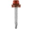 Кровельные саморезы OMAX 4,8х70, сверло, оксидно-красные RAL 3009 1000 шт 1360480701 1
