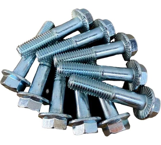 Болт 23 БОЛТА М10x40 с фланцем к.п.8.8 ОЦ DIN6921, (10 шт.) УТ000003876 1