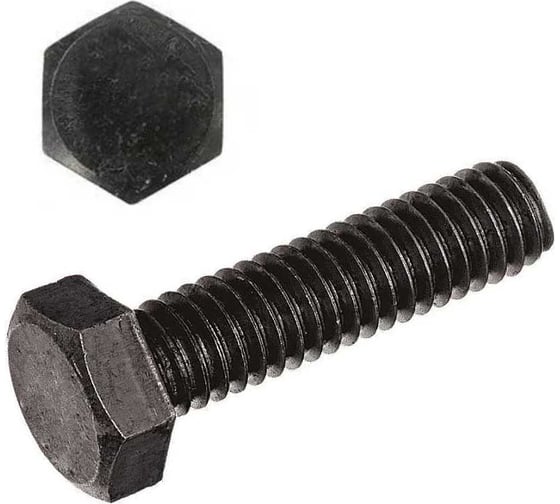 Болт 23 БОЛТА М6x30 мм, DIN933, высокопрочный к.п.12.9 черный, 50шт. 11250
