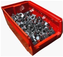 Гайка нержавеющая 23 Болта М10 DIN 934 А2 200 шт. с контейнером 11365