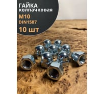 Гайка колпачковая 23 Болта М10 ОЦ DIN1587, 10 шт. А16000100030507