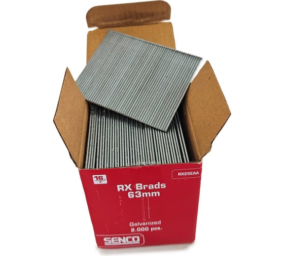 Отделочные гвозди Senco RX 16ga 63 мм Цинк 2000 шт. RX25EAA