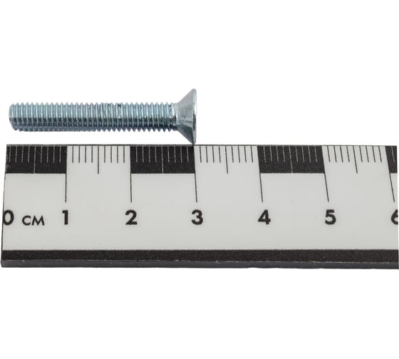 Винт Стройметиз M5х30 DIN 965, потайная головка, цинк уп. 10 шт 3090861