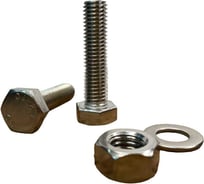 Болт нержавеющий 23 Болта 12x45 DIN 933, с гайкой и шайбой, 10 шт. 11509