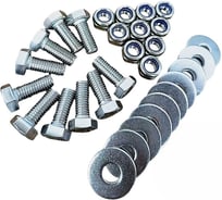 Болт нержавеющий 23 Болта 6x35 мм, DIN 933, со стоп гайкой, 10 шт. 33352