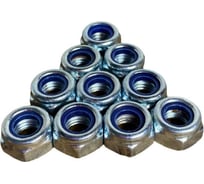 Гайка со стопорным кольцом 23 Болта М10, оцинкованная, DIN 985, 10 шт. А1С000100030507