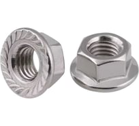 Гайка с фланцем 23 Болта нержавеющая, М6, DIN 6923, 10 шт. 11491