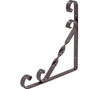 Уголок-кронштейн для полок декоративный РемоКолор орнамент, коричневый, 200x200 мм 71-2-520