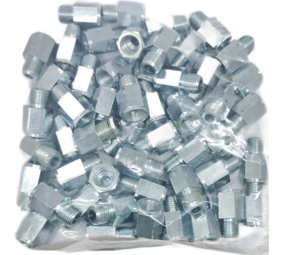 Переходник прямой 1/8" вн - M10x1 нар, комплект 3 шт,  Европейский стандарт, MasloSmenka 020101-03