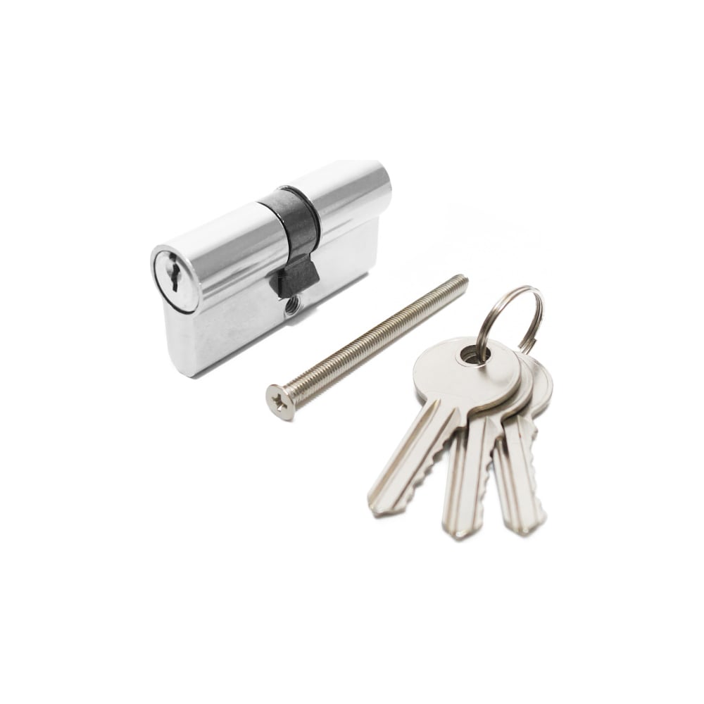 Цилиндрический механизм Политех ключ-ключ, цвет серебро, 70 мм 8125071 ...