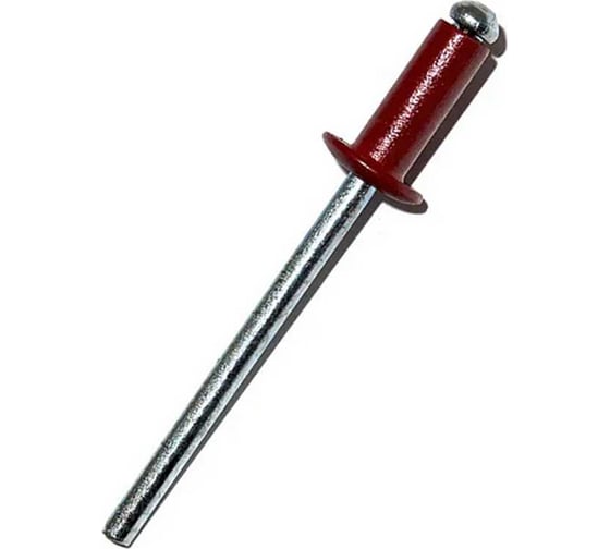 Заклепка 23 Болта вытяжная 3,2x8 алюминий сталь RAL3005,красная,50 шт B52003208035N07ф50 1