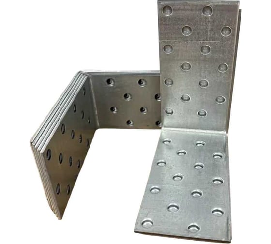 Крепежный равносторонний уголок 23 Болта 80x80x40 ОЦ, 10 шт. B93080040233099