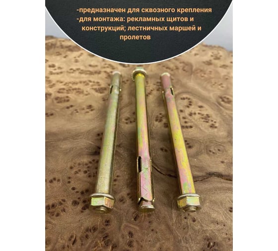 Анкерный болт с гайкой 23 Болта 12x100 мм (5 шт.) B11001209962507