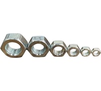 Гайка оцинкованная 23 Болта М4,5,6,8,10,12 DIN 934 (по 50 шт.) 11624