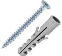 Дюбель-S Стройметиз 8х30 + саморез Шуц 5х40, 4 шт европодвес 2930061