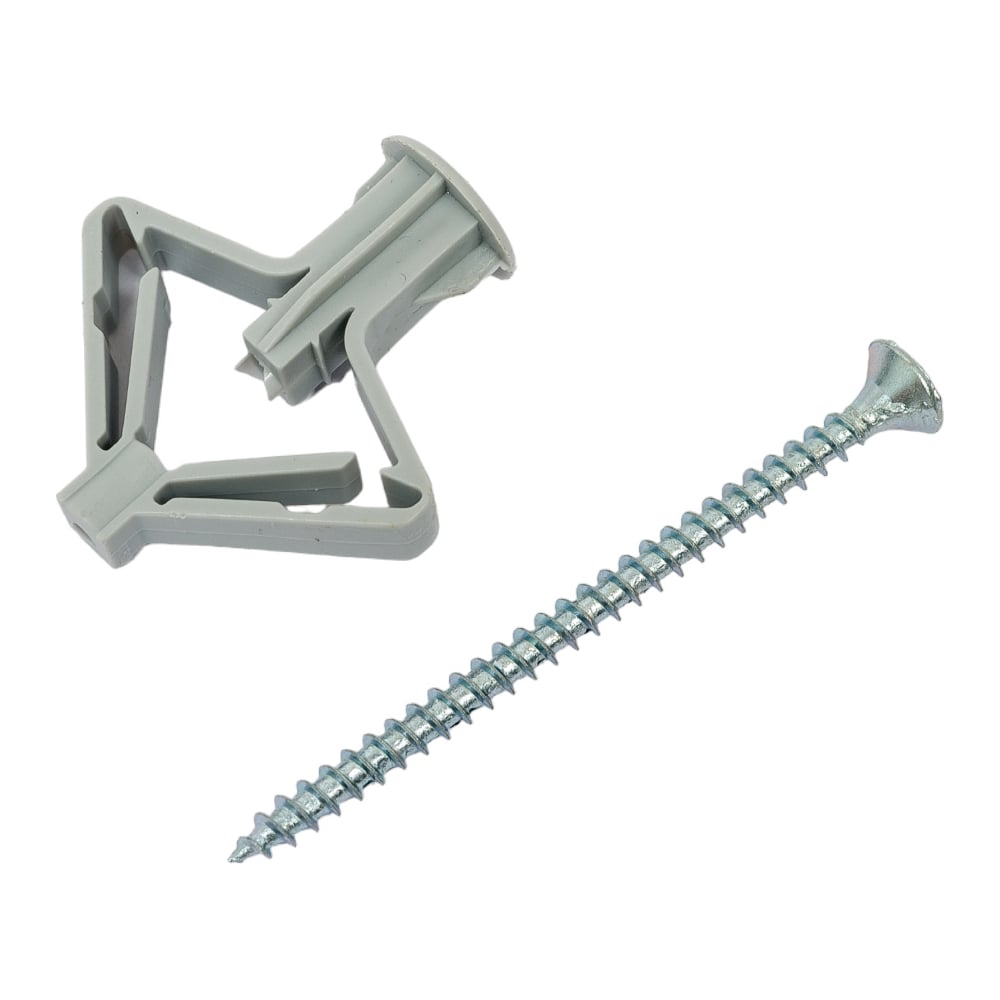 Дюбель Стройметиз "Бабочка" 10х50 с саморезом Шуц 4х60 4 шт европодвес ...