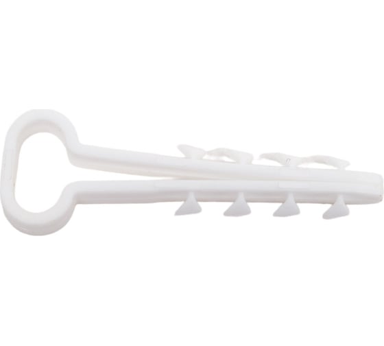 Дюбель-хомут для плоского кабеля EKF белый PROxima 100 шт. plc-cd1-6x12w
