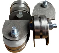 Ролик на пластинах 23 Болта d 65 мм под полосу шир.30 мм,металл,4 шт. 3602