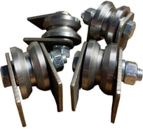 Ролик на пластинах 23 Болта d 50 мм под угол ,металл, 4 шт. 3515