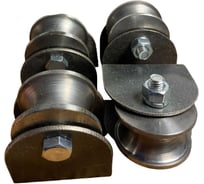 Ролик на пластинах 23 Болта d 65 мм, под трубу 3/4 d25,металл 4 шт. 3611
