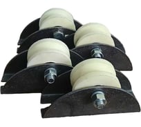 Ролик на платформе 23 Болта d70мм, под угол шир.35мм,капролон 4 шт. 2712