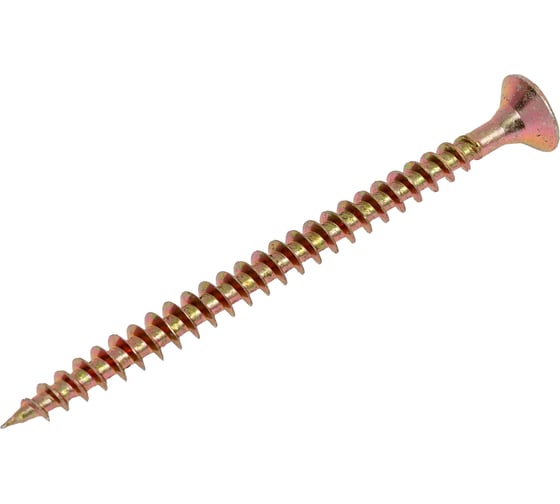 Универсальный саморез Стройметиз 5,0х70 желтый цинк уп. 100 шт. коробка 2140895 1