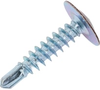 Саморез Стройметиз 4,2х19 металл-металл с прессшайбой, сверло, RAL 8017, уп. 20 шт. европодвес 2530151