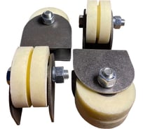 Ролик на пластинах 23 Болта d 70 мм под полосу 35 мм, капролон, 4 шт. 2702