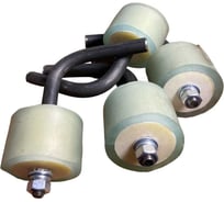 Ролик поддерживающий атмосферостойкий 23 Болта гнутый, 4 шт. 1001