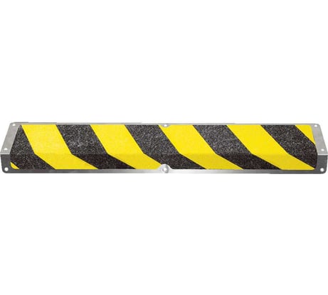 Пластина с углом из алюминия Mehlhose GmbH с противоскользящей лентой цвет желто-черный 111х22х600 мм AKM1WF1