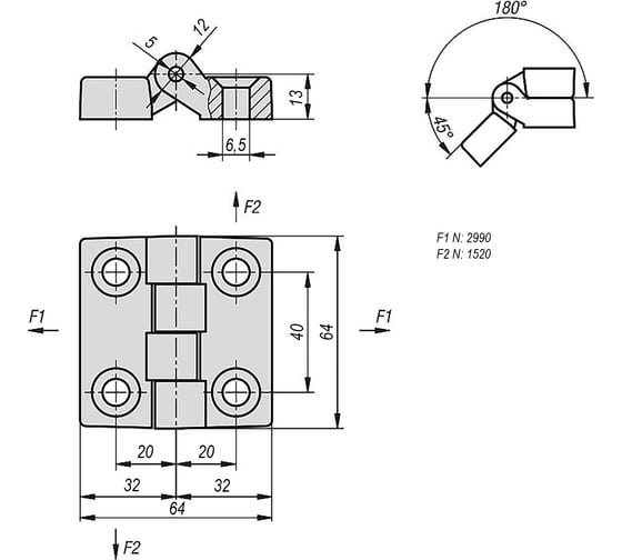 Шарнир KIPP K1004.006322020
