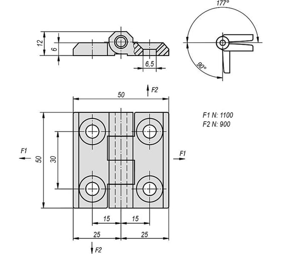 Шарнир KIPP K1085.062515151