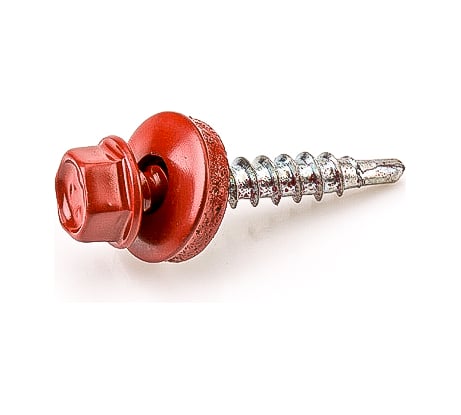 Кровельный саморез Стройметиз 5,5х19 винно-красный RAL 3005 уп. 70 шт. коробка 2140214