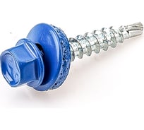 Кровельный саморез Стройметиз 5,5х19 синий RAL 5005 уп. 70 шт. коробка с окном средняя 2110214